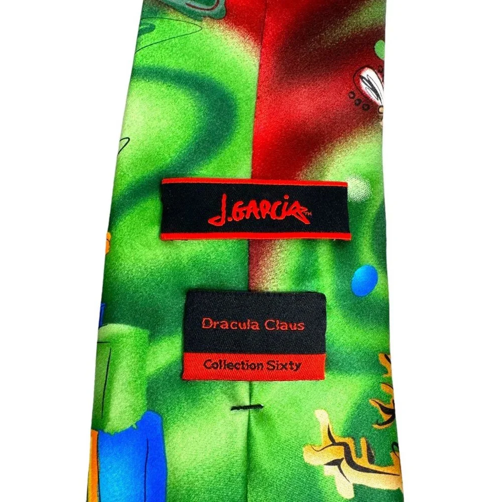 J. Garcia Dracula Claus Collection Sixty Christmas Men's Tie Reindeer & Gifts